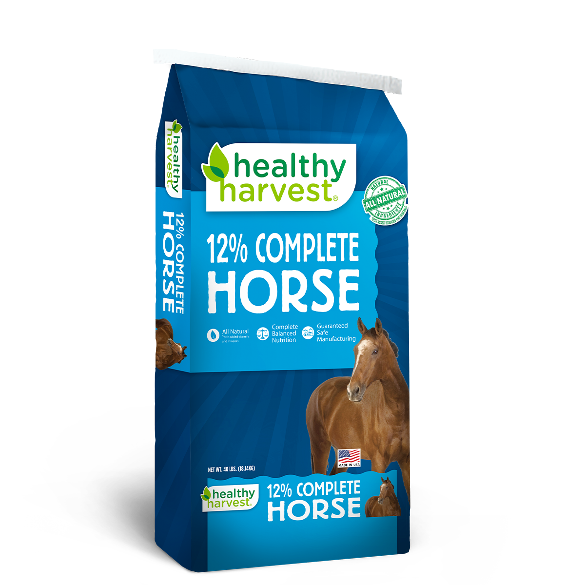 12 Complete Horse 40 lb Bag Horse Feed Healthy Harvest Healthy Harvest Feed