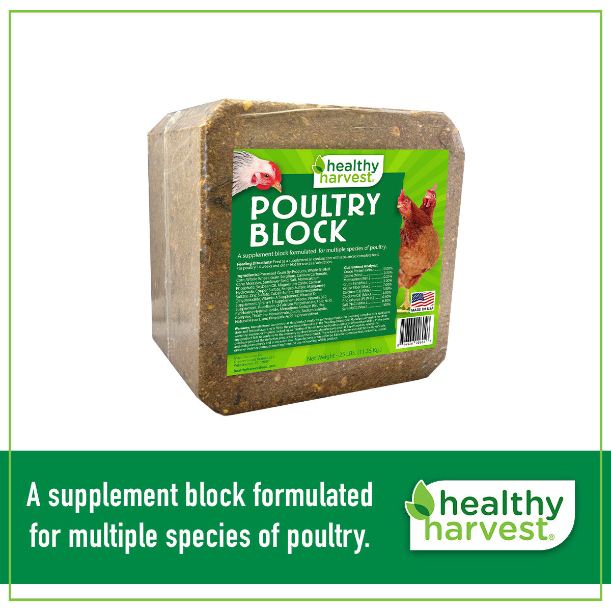 Poultry Block 25 lb Bag